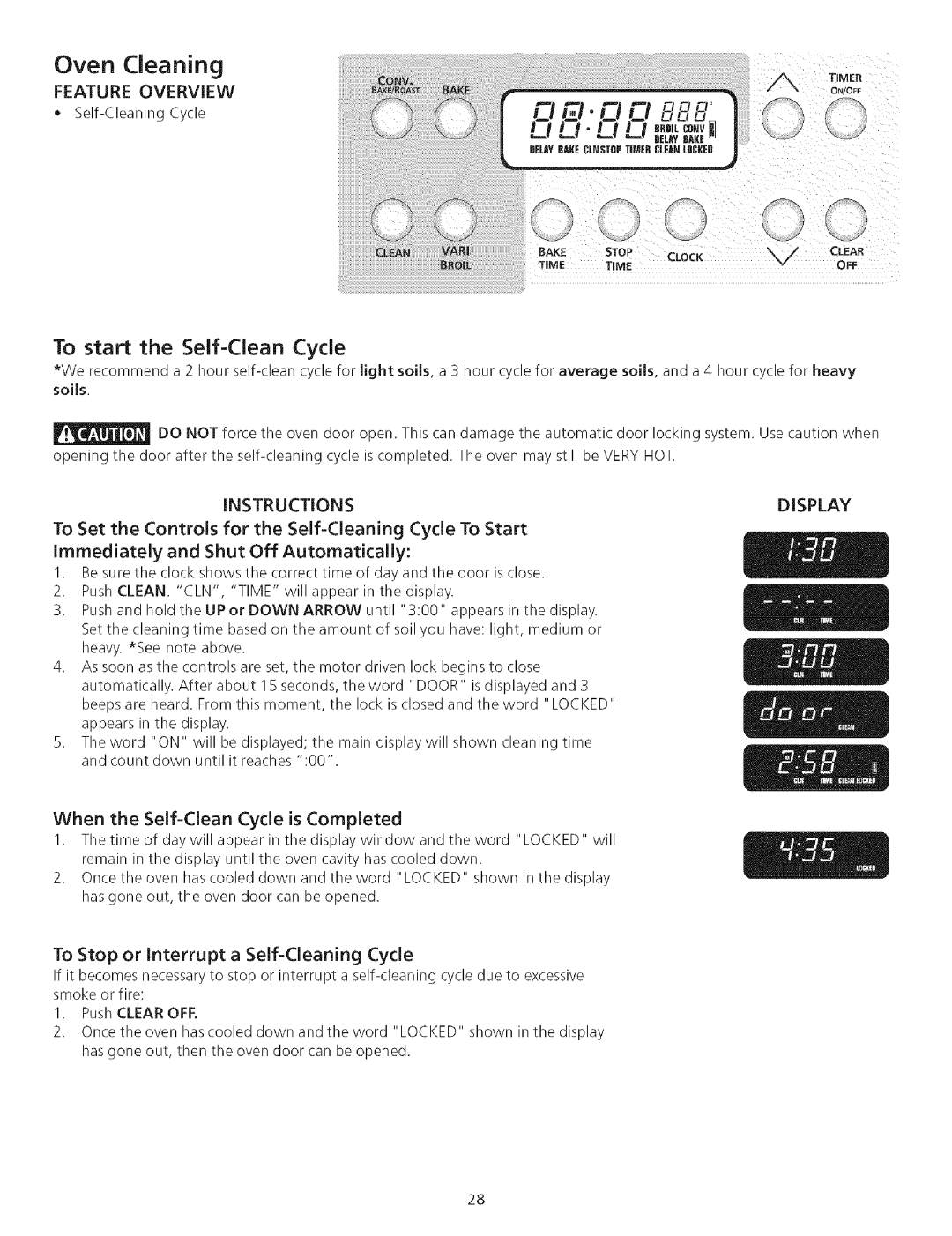 Kenmore 790.75503 manual Immediately and Shut Off Automatically, When the Self-Clean Cycle is Completed, Feature Overview 