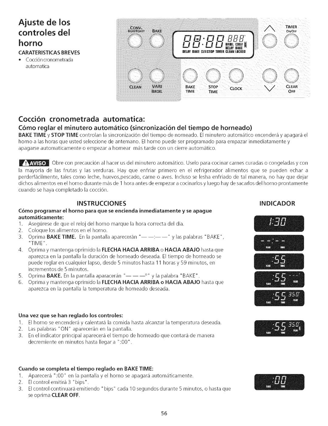 Kenmore 790.75503 manual Controles del Homo, Cocd6n cronometrada automatica 