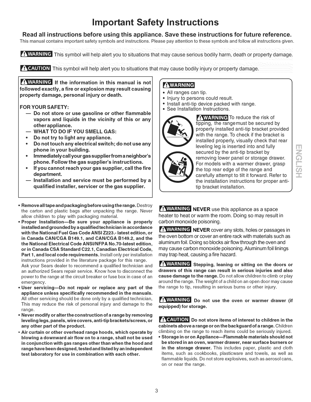 Kenmore 790.7745, 790.7746, 790.7747, 790.7748, 790. 7744 manual Important Safety instructions, For Your Safety 