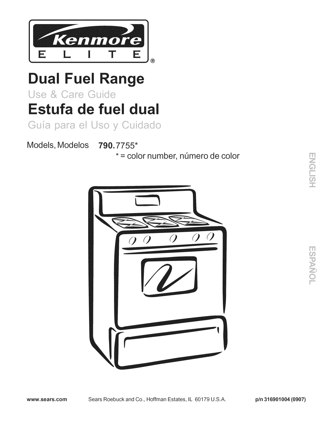 Kenmore 790.7755 manual Fuel .an e 