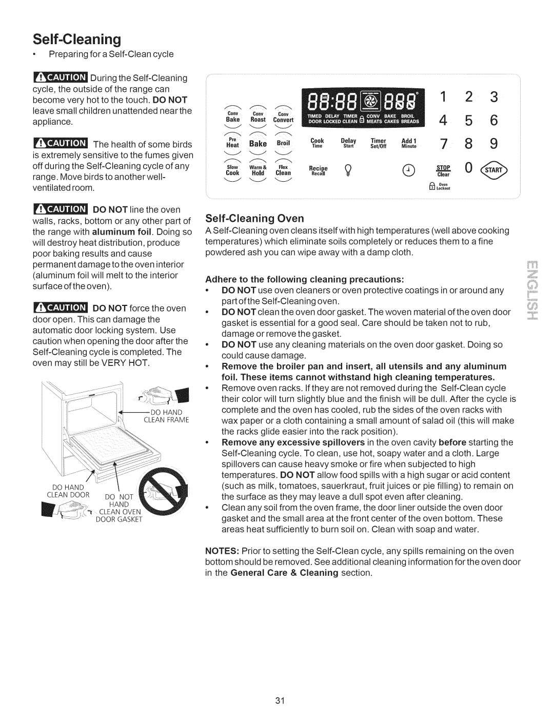 Kenmore 790.7888, 790.7889 manual Self-Cleaning, Self=Cleaning Oven 