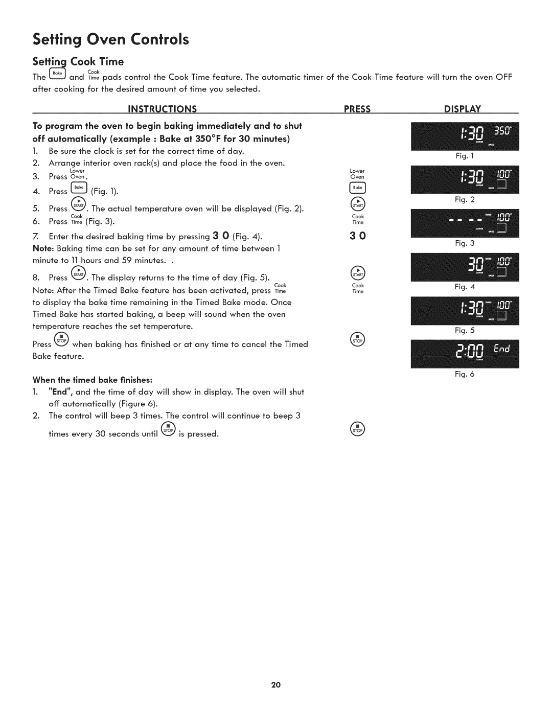 Kenmore 790.7892, 790.7890 manual INSTRUCTiONS, To program the oven to begin baking immedlafely and to shut 