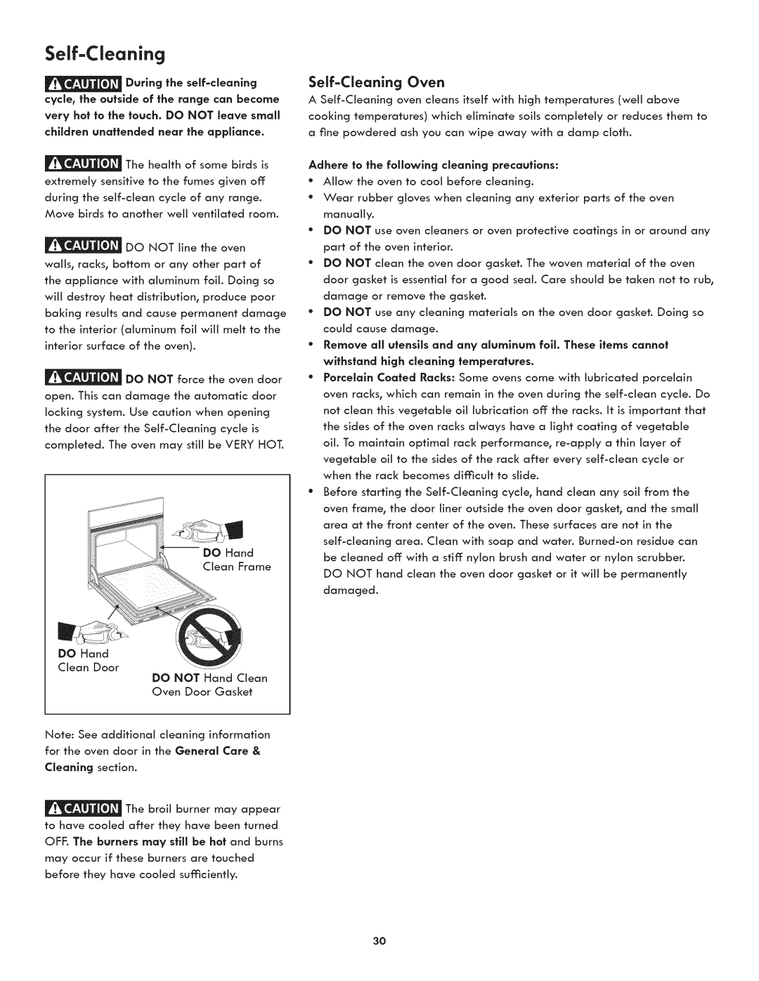 Kenmore 790.7892, 790.7890 manual Self-Cleaning Oven 