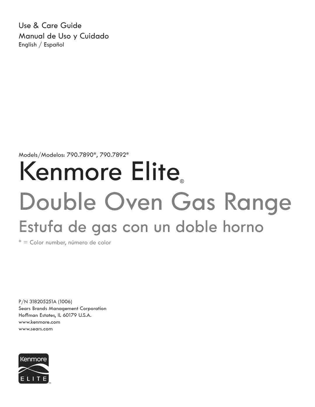 Kenmore 790.7890, 790.7892 manual COn Un, l e more, oange, korno, Use & Care Guide 