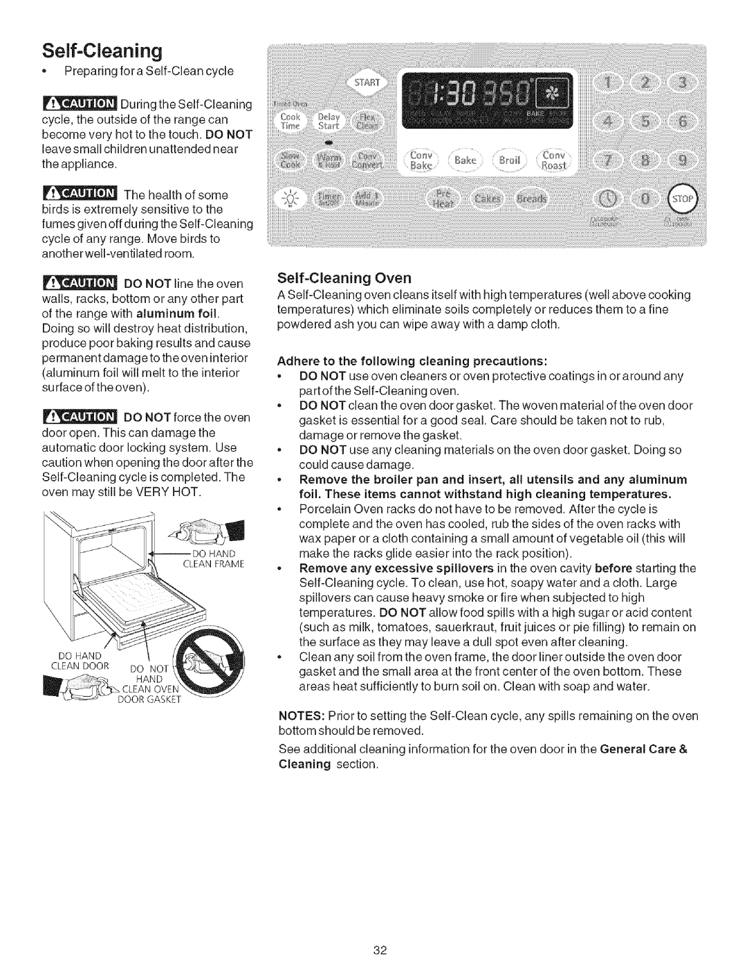 Kenmore 790.7944, 790.7942 manual Self-Cleaning 