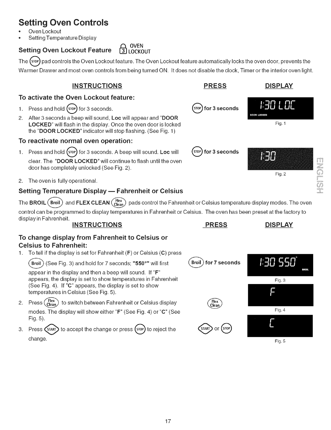 Kenmore 790.7946 manual Setting Oven Lockout Feature Lockoutoven, To activate the Oven Lockout feature, For 