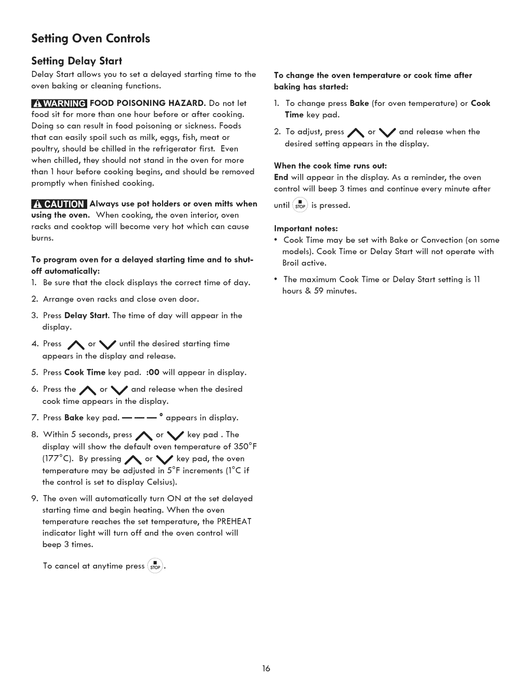 Kenmore 790.9031 manual Setting Delay Start 