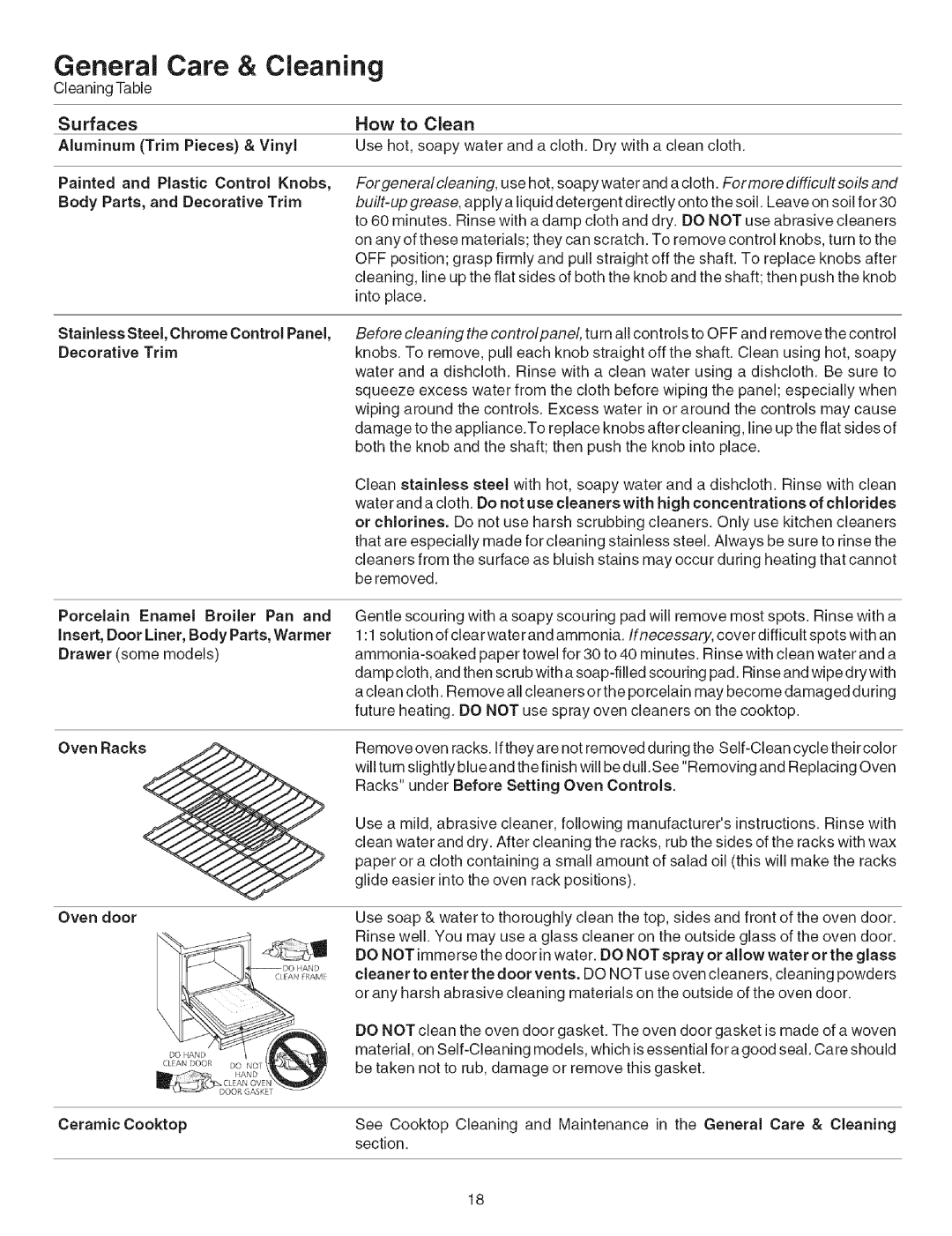 Kenmore 790.9603, 790.9600, 790.9601, 790.9602 manual General Care & Cleaning, How to Clean 