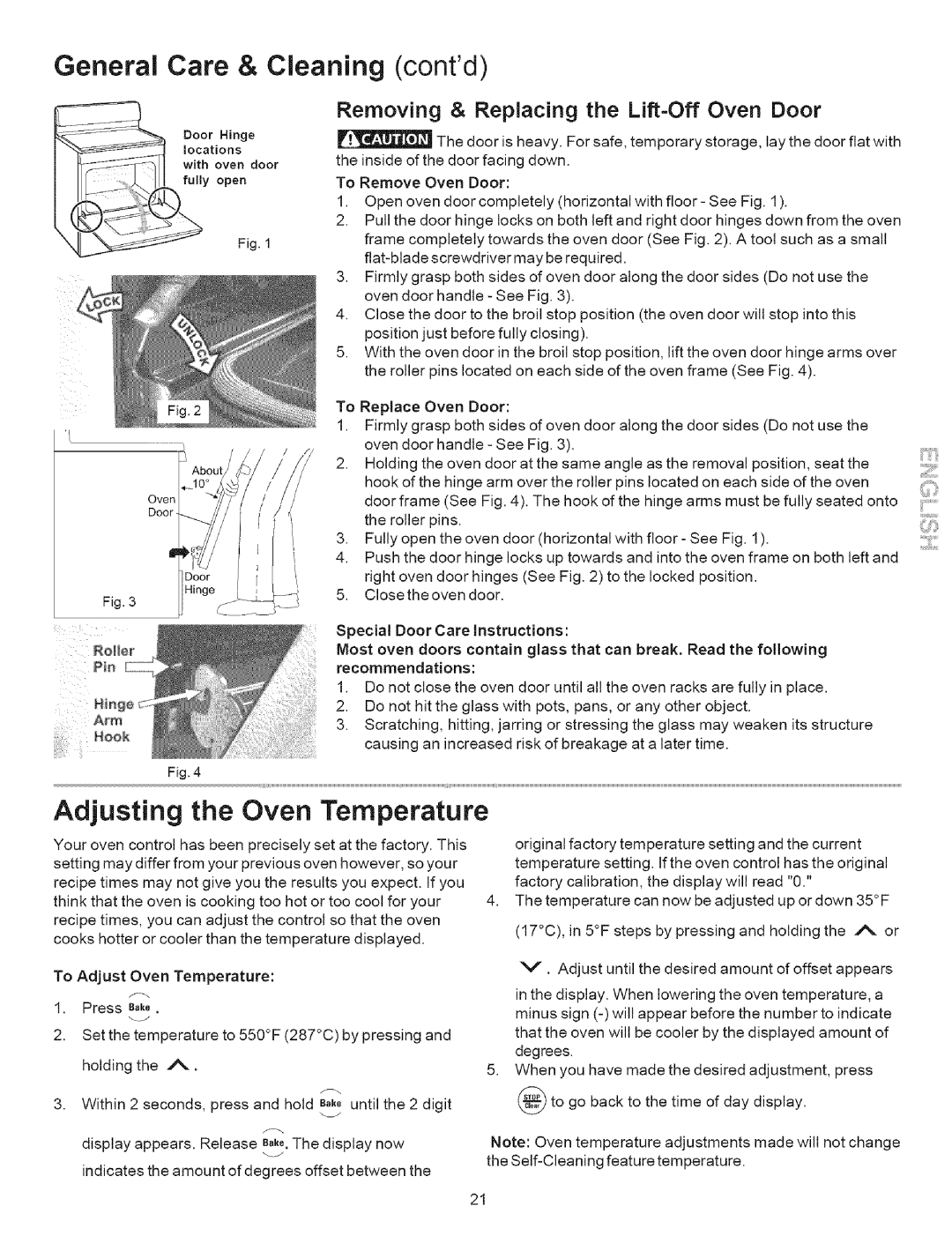 Kenmore 790.9634 manual Adjusting the Oven Temperature, To Adjust Oven Temperature 