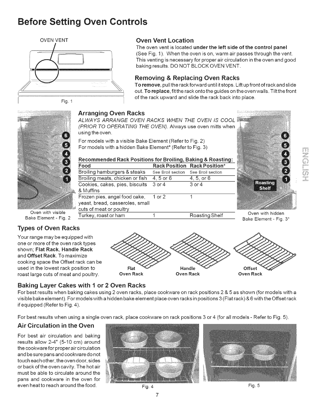 Kenmore 790.9634 manual Before Setting Oven Controls, Arranging Oven Racks 