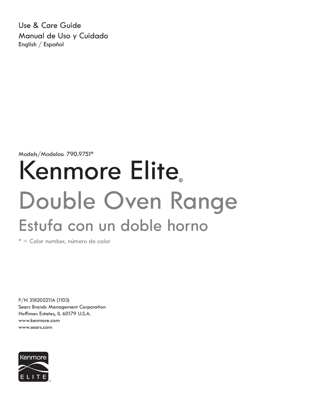 Kenmore 790.9751 manual Kenmore Elite 