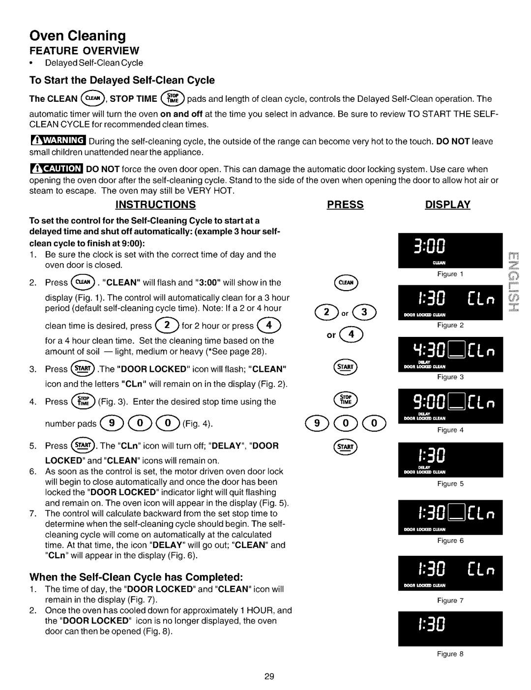 Kenmore 790.99012 manual Qqq, To Start the Delayed Self-Clean Cycle 