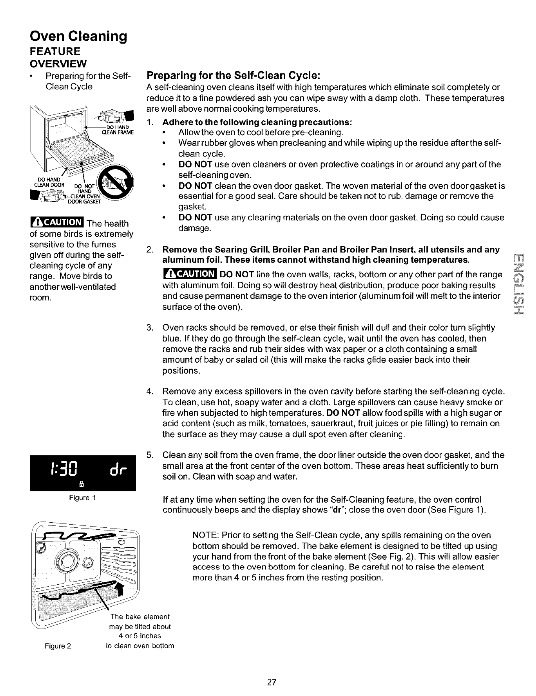 Kenmore 790.99013, 790.99019, 790.99014 manual Oven Cleaning 