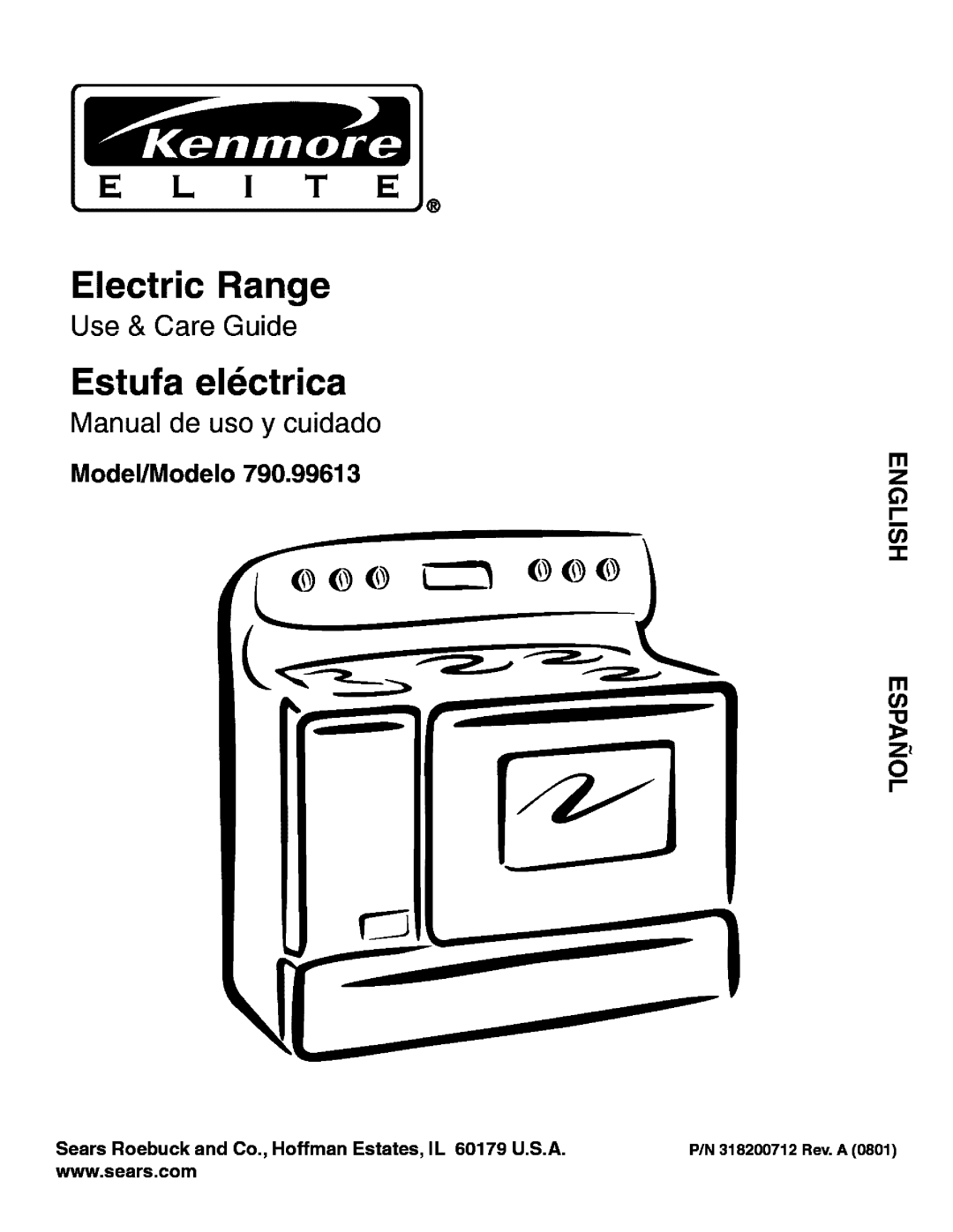 Kenmore 790.99613 manual Estufa eldctrica, Model/Modelo 