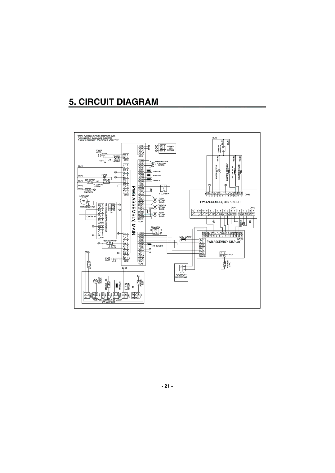 Kenmore 795-71022.010 service manual Circuit Diagram 