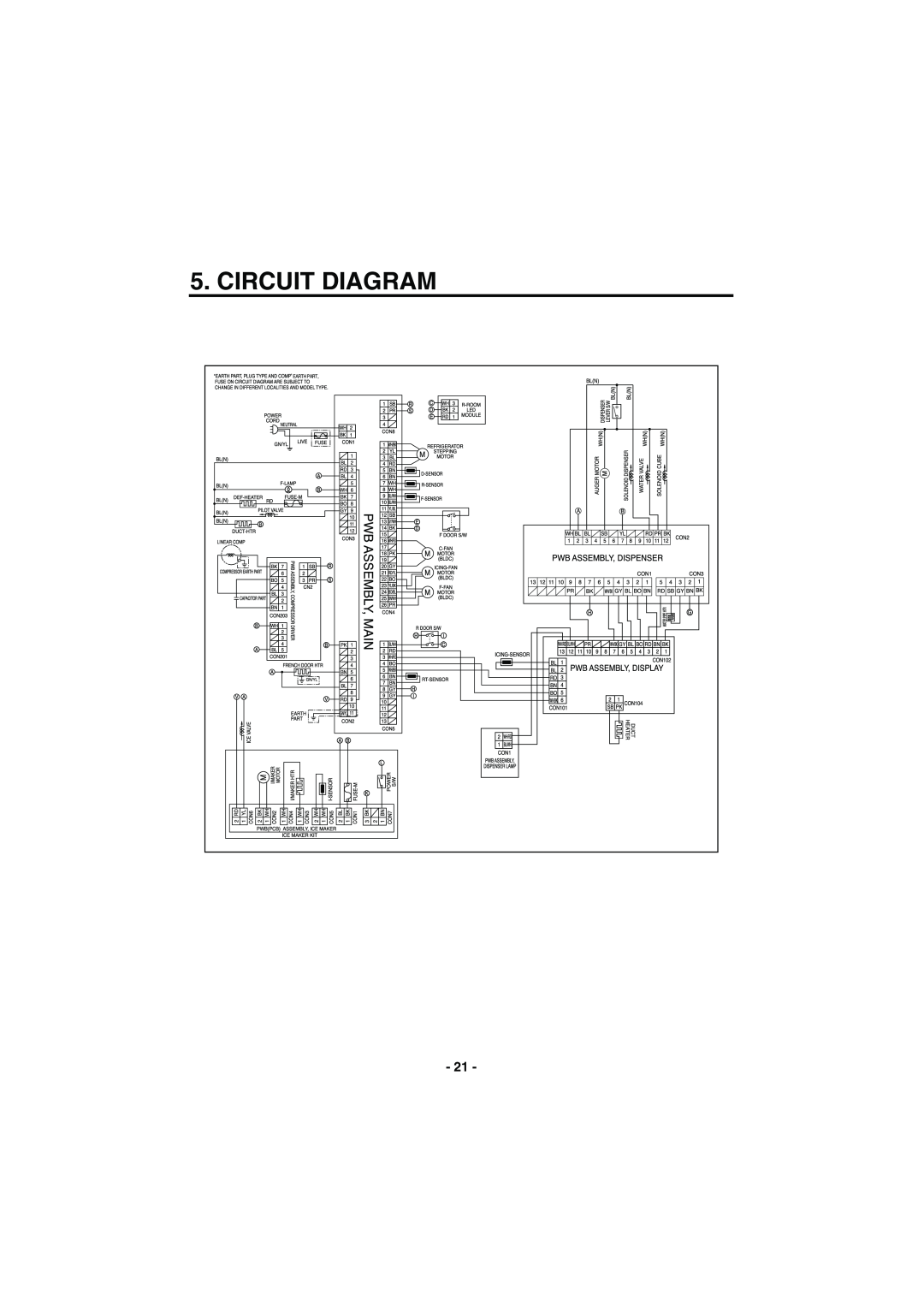 Kenmore 795-71022.010 service manual Circuit Diagram 