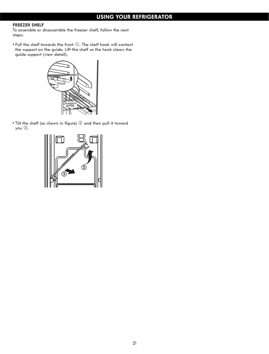 Kenmore 795.5131 manual Freezershelf 