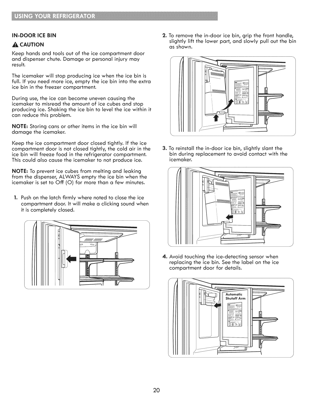 Kenmore 795.7202 manual A_ Caution 