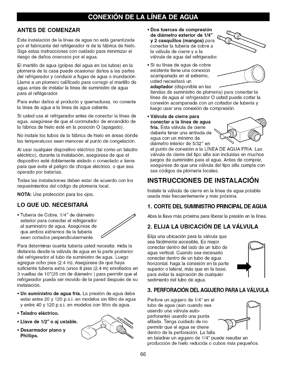 Kenmore 795.7757, 795.7756 manual Antes DE Comenzar, LO QUE UD Necesitara, Corte DEL Suministro Principal DE Agua 