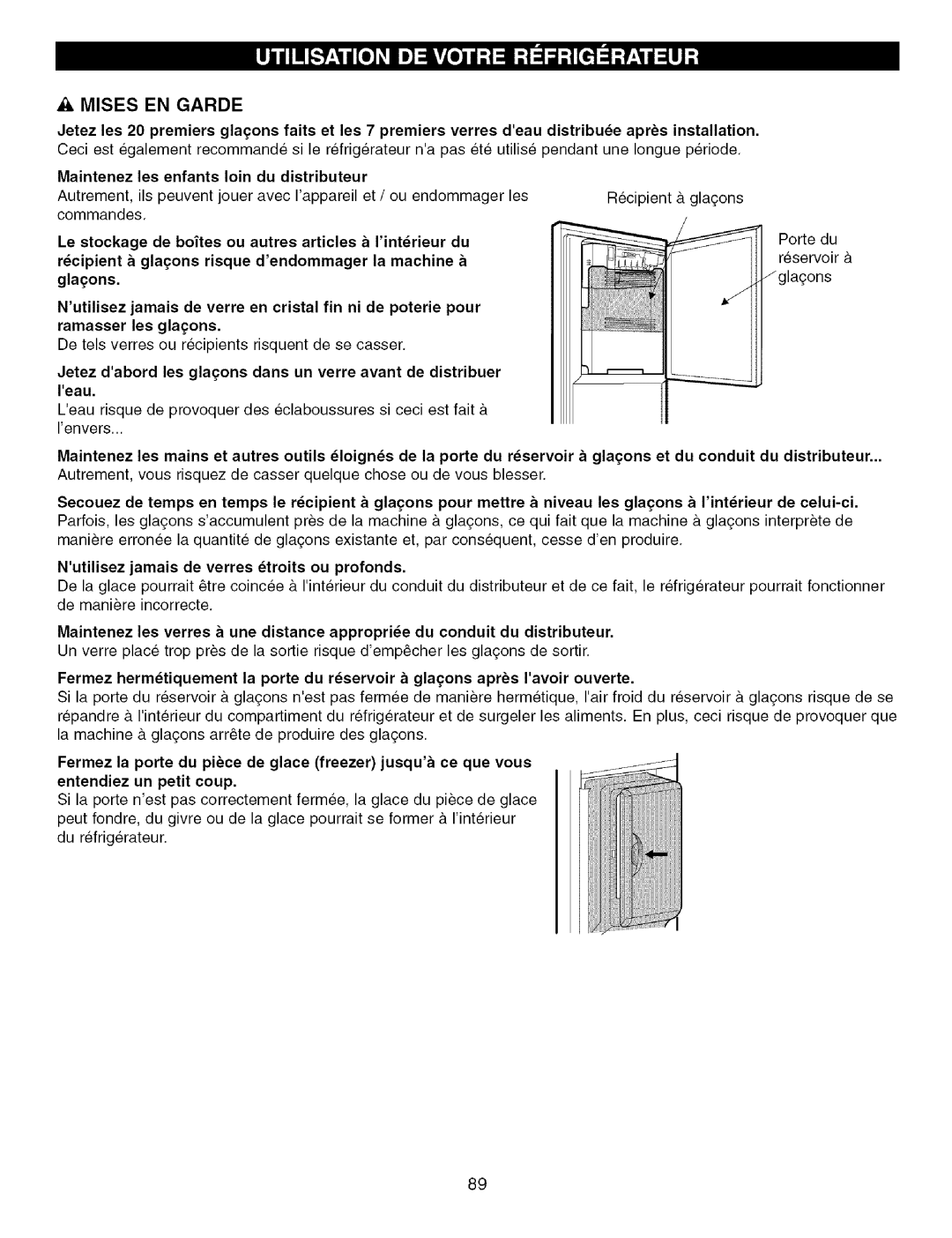 Kenmore 795.7756, 795.7757 manual Mises EN Garde 