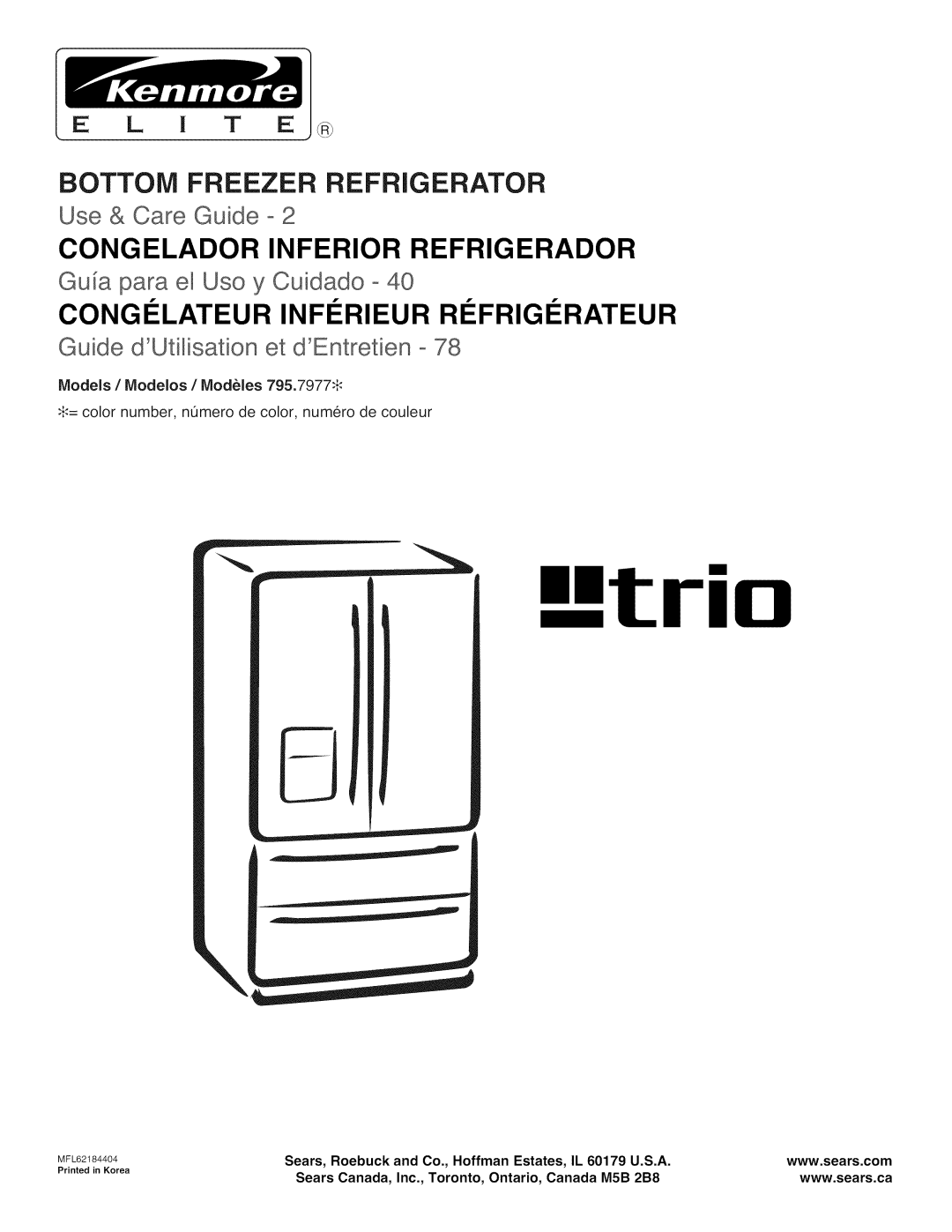 Kenmore 795.7977 manual Mmtrio 