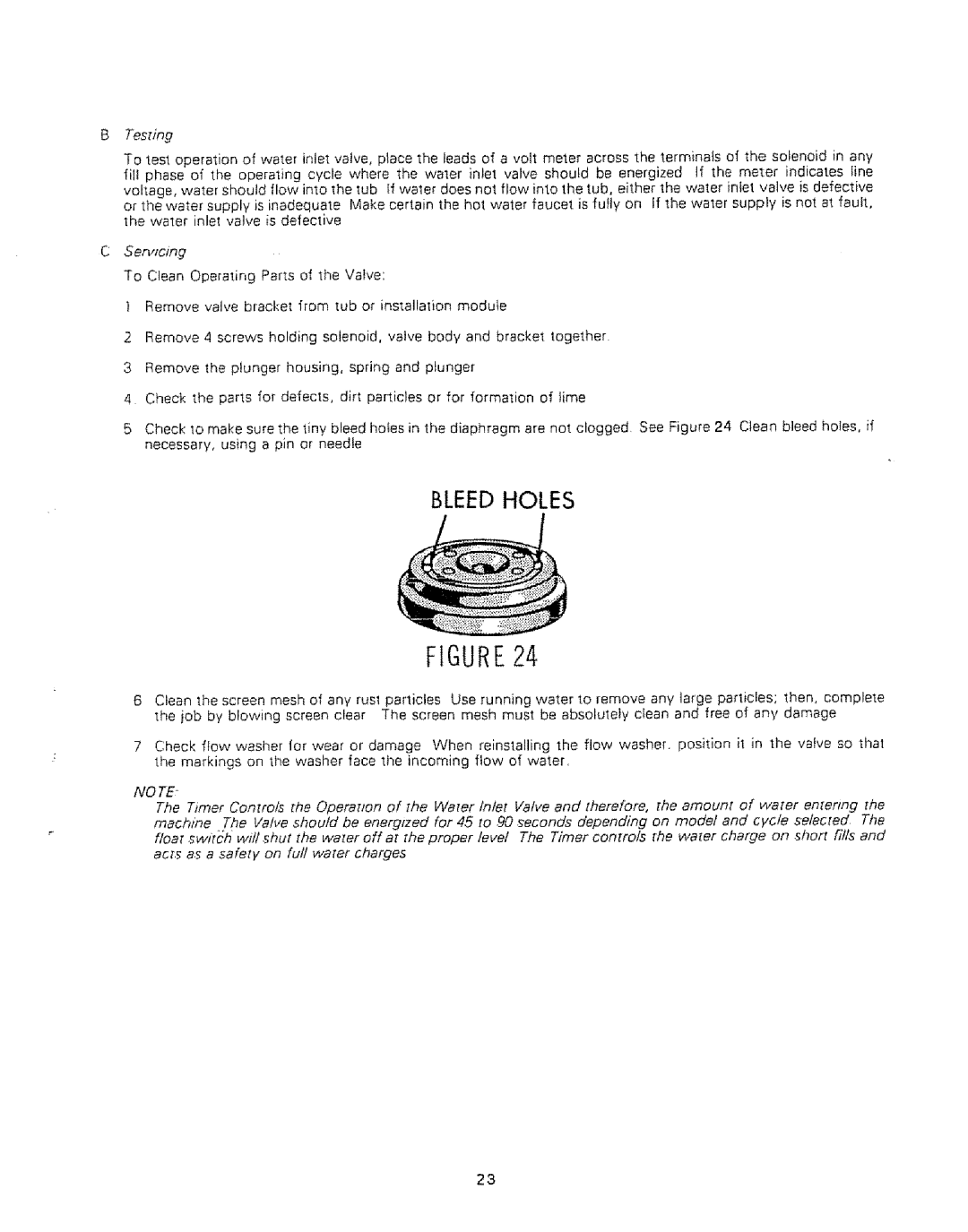 Kenmore 808353 manual Testing, Sen/zcing 