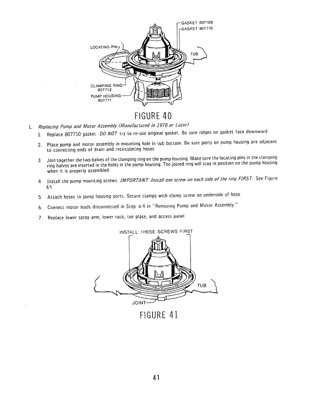 Kenmore 808353 manual Install Ihese Screws First TUB 