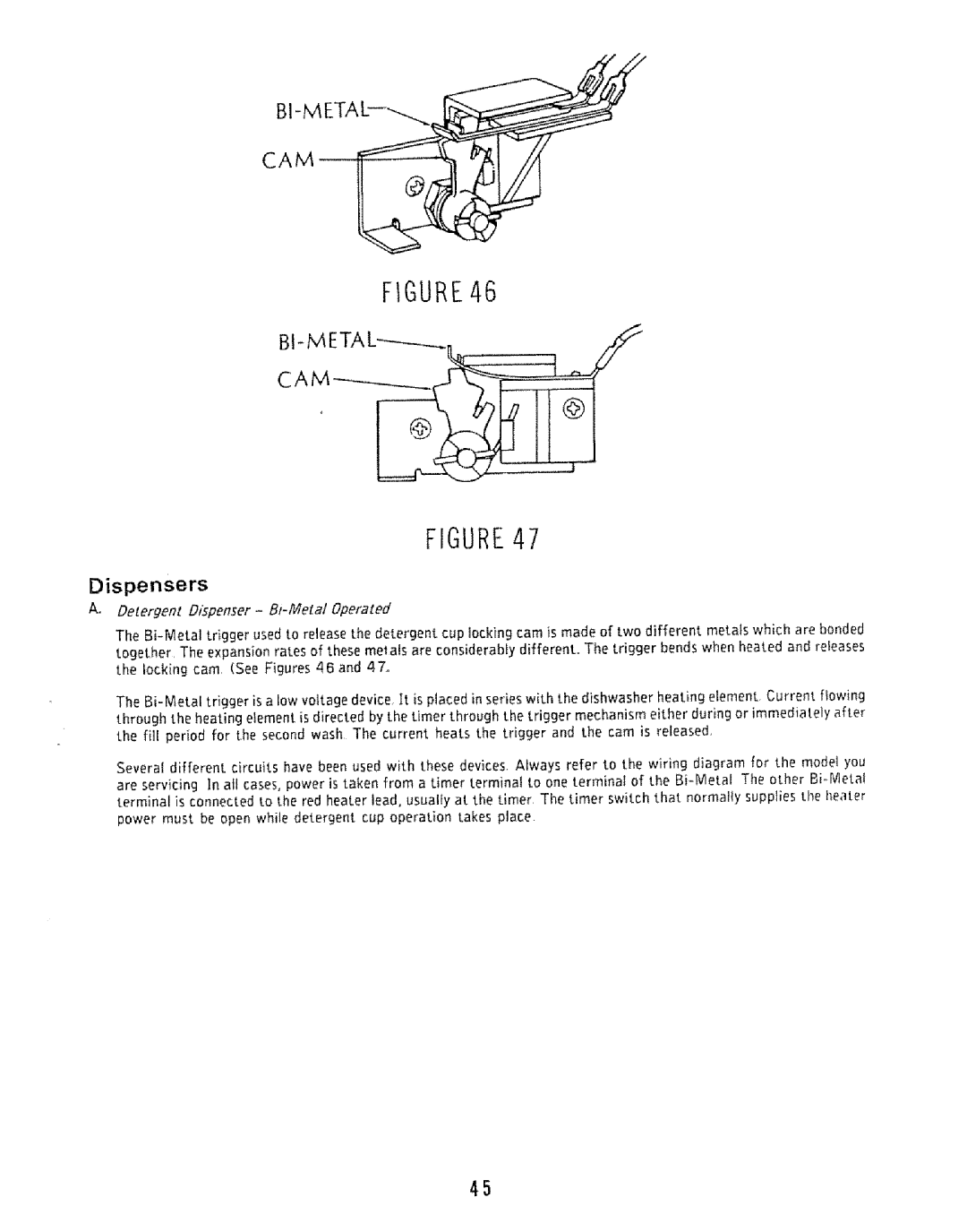 Kenmore 808353 manual Dispensers, Detergent DLpenser- B/-Metal Operated 