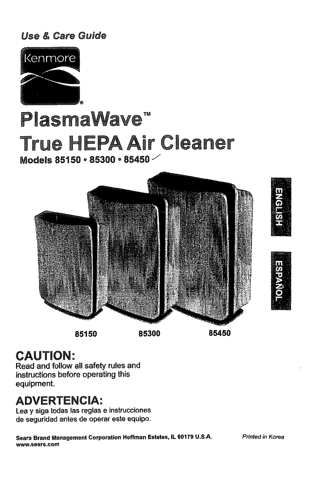 Kenmore 85300, 85450, 85150 manual Cleaner 