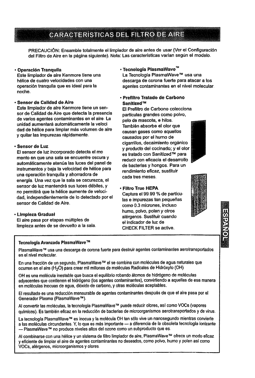 Kenmore 85300, 85450, 85150 manual Llmpteza Gradual 