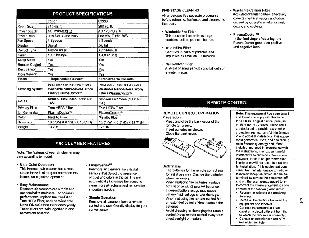 Kenmore 85500, 85501 manual Yes, Cadr, WE-STAGE C Leaning 