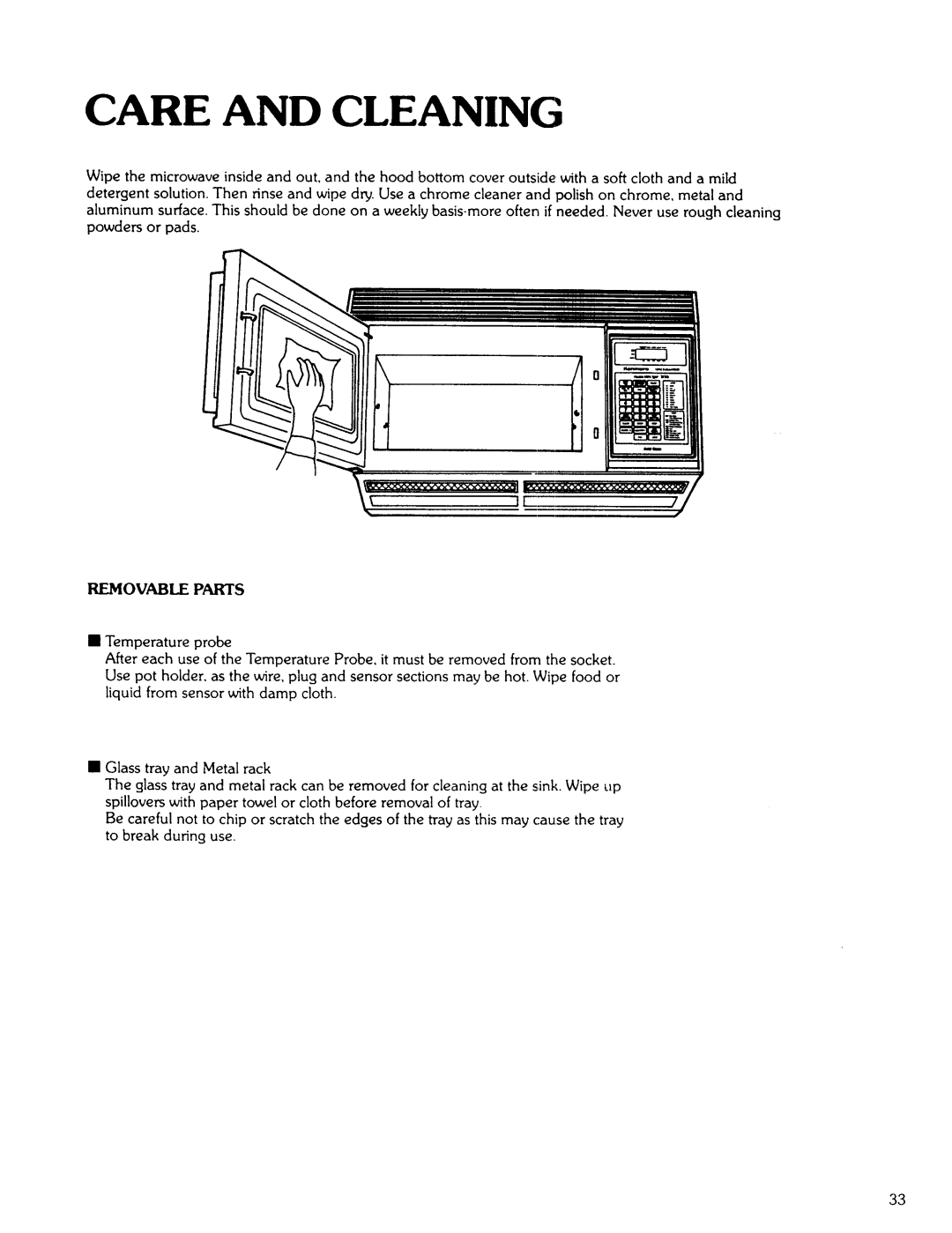 Kenmore 85941 manual Care and Cleaning 