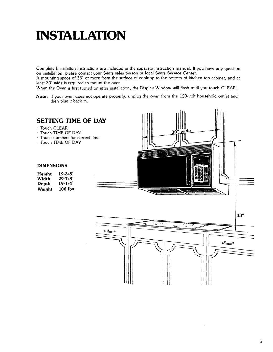 Kenmore 85941 manual Installation 