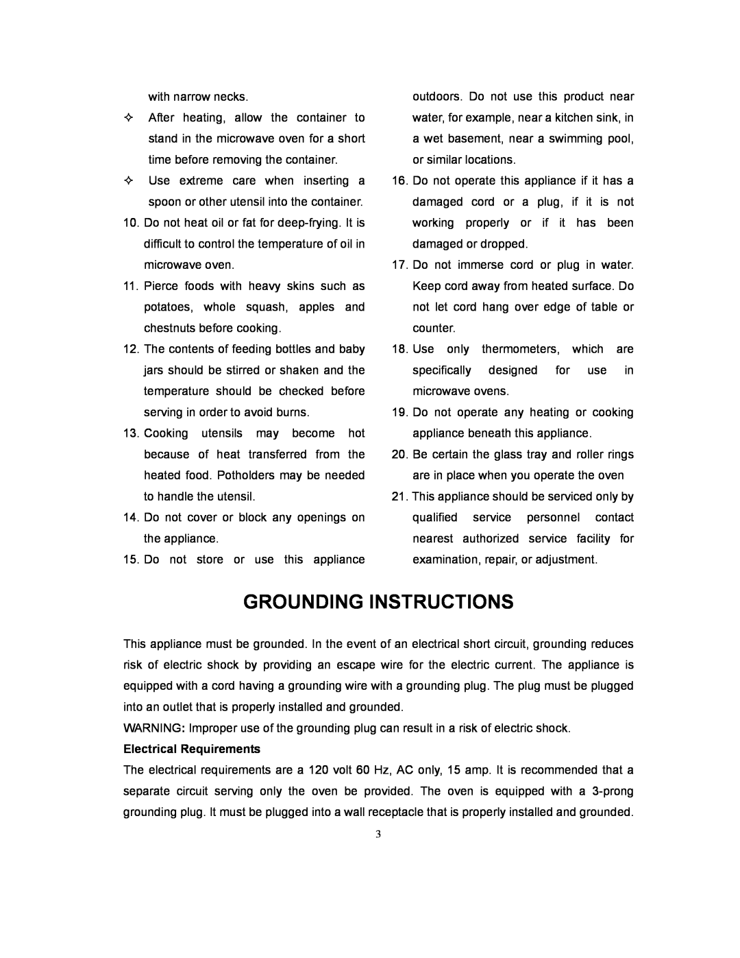 Kenmore 87032 owner manual Grounding Instructions, Electrical Requirements 