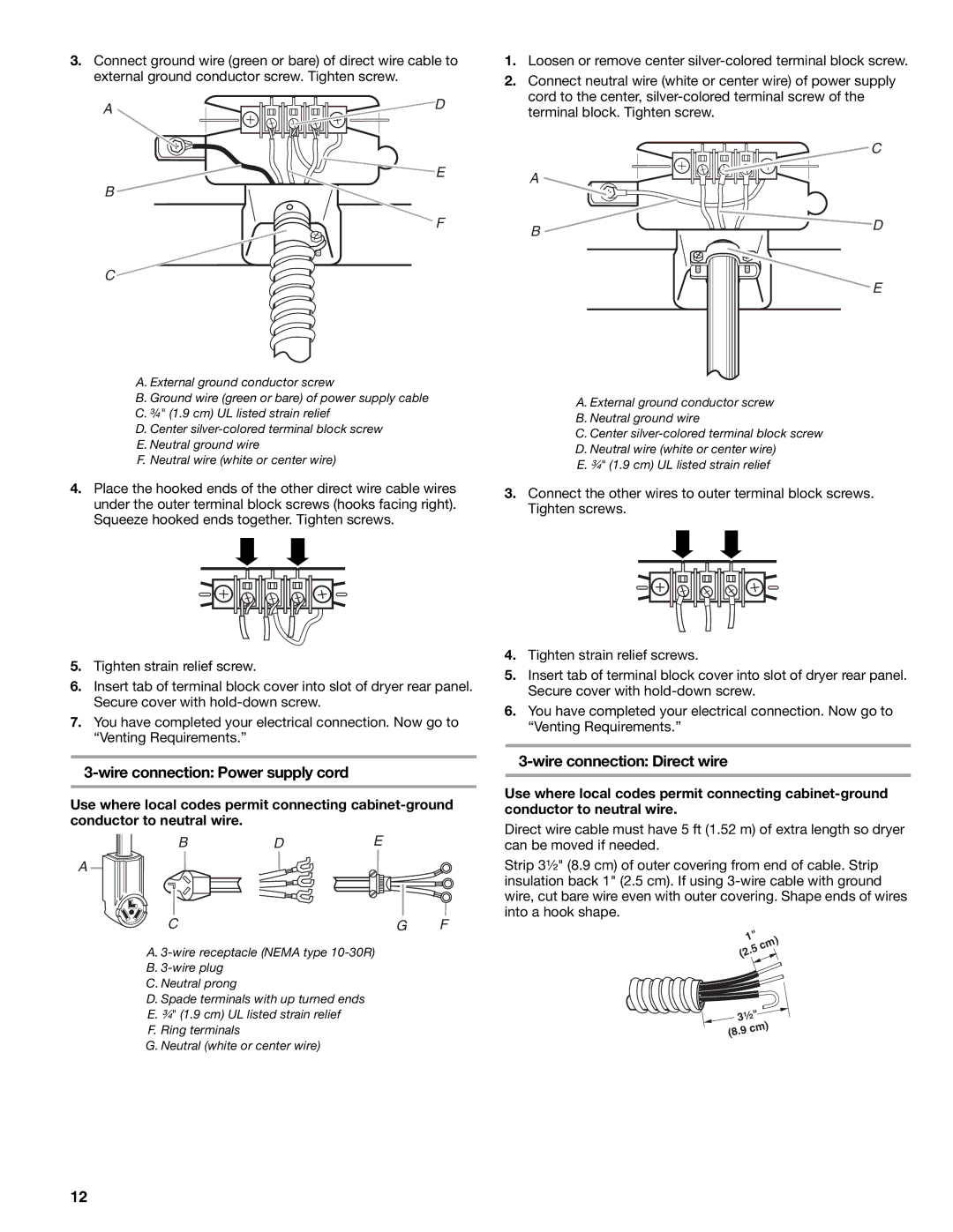 Kenmore 8789, 110.8787 manual Bde Cg F 