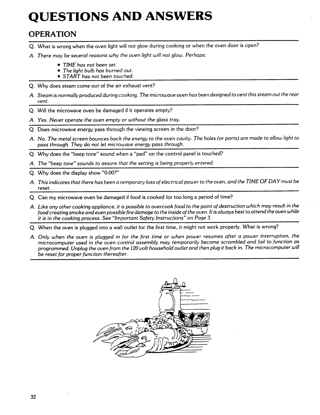 Kenmore 88761, 88762 manual Questions and Answers, Operation 