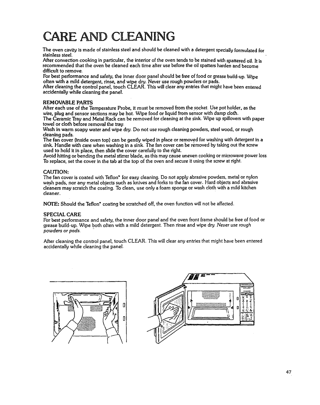 Kenmore 88963 manual Accidentally while cleaning the panel, Accidentallywhile cleaning the panel 