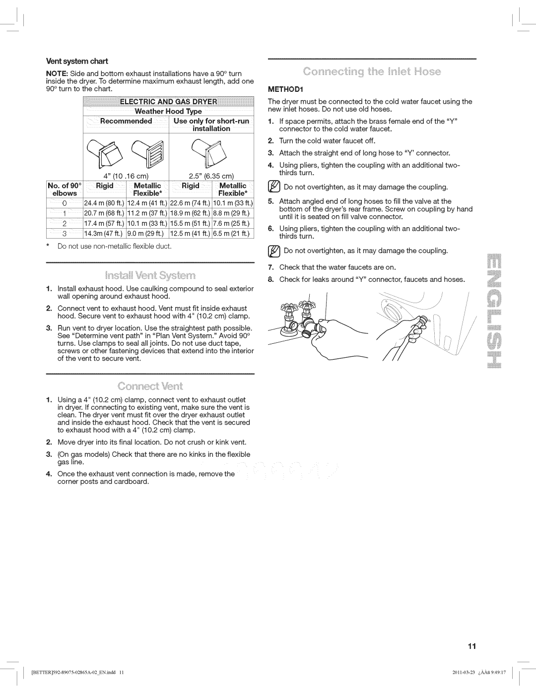 Kenmore 8907 manual Metallic, Flexible, METHOD1 