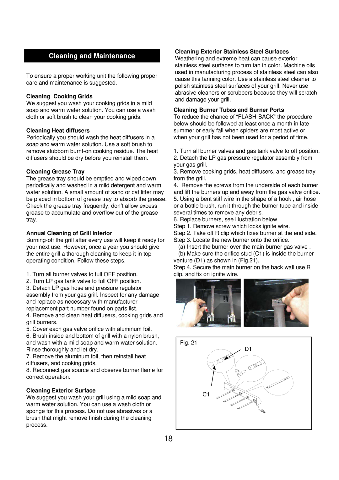 Kenmore 90109 manual Cleaning and Maintenance 