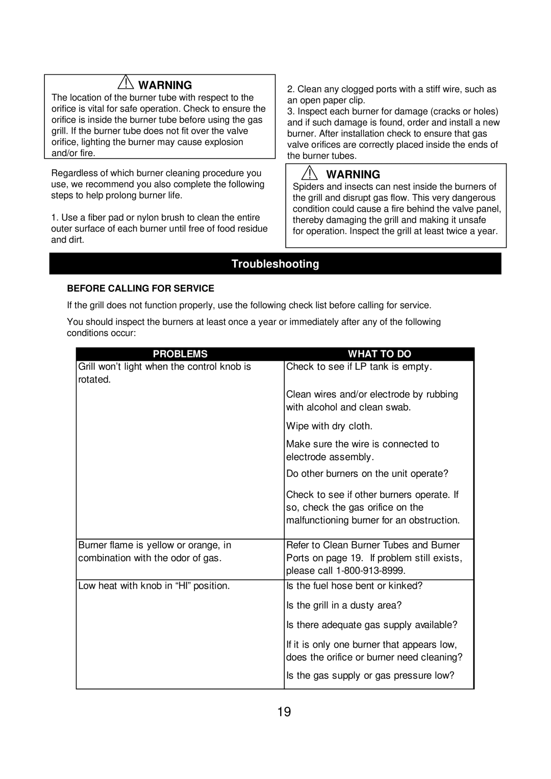 Kenmore 90109 manual Troubleshooting, Before Calling for Service 