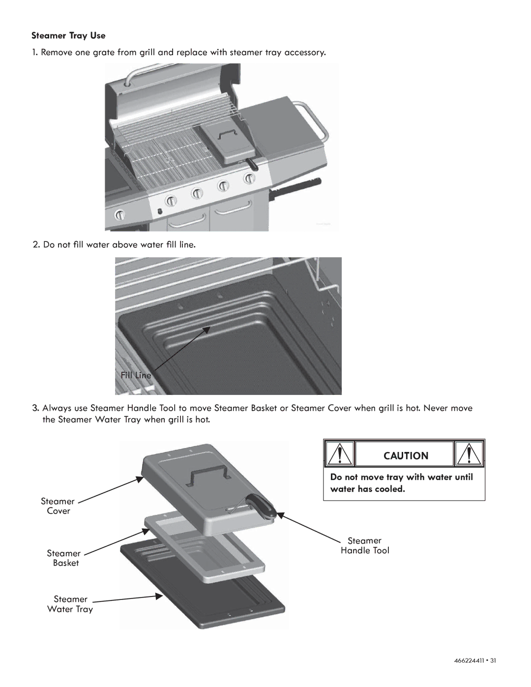 Kenmore 90113 manual Steamer Tray Use, Handle Tool 