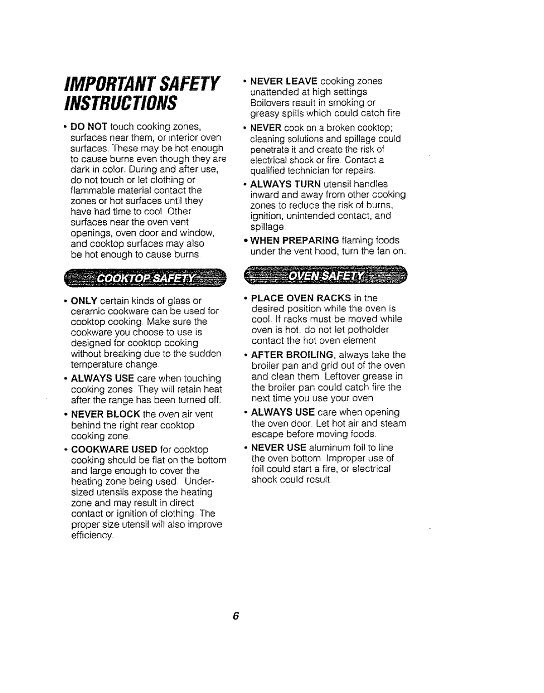 Kenmore 911.94754, 911.94752, 911.94759 manual Importantsafety Instructions 