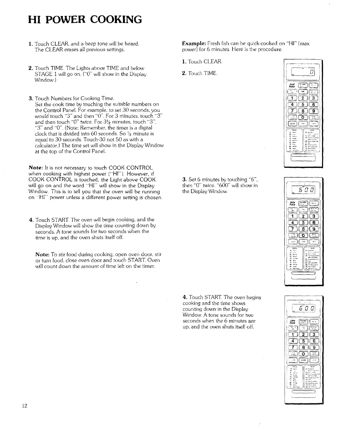 Kenmore 99721 manual HI Power Cooking 