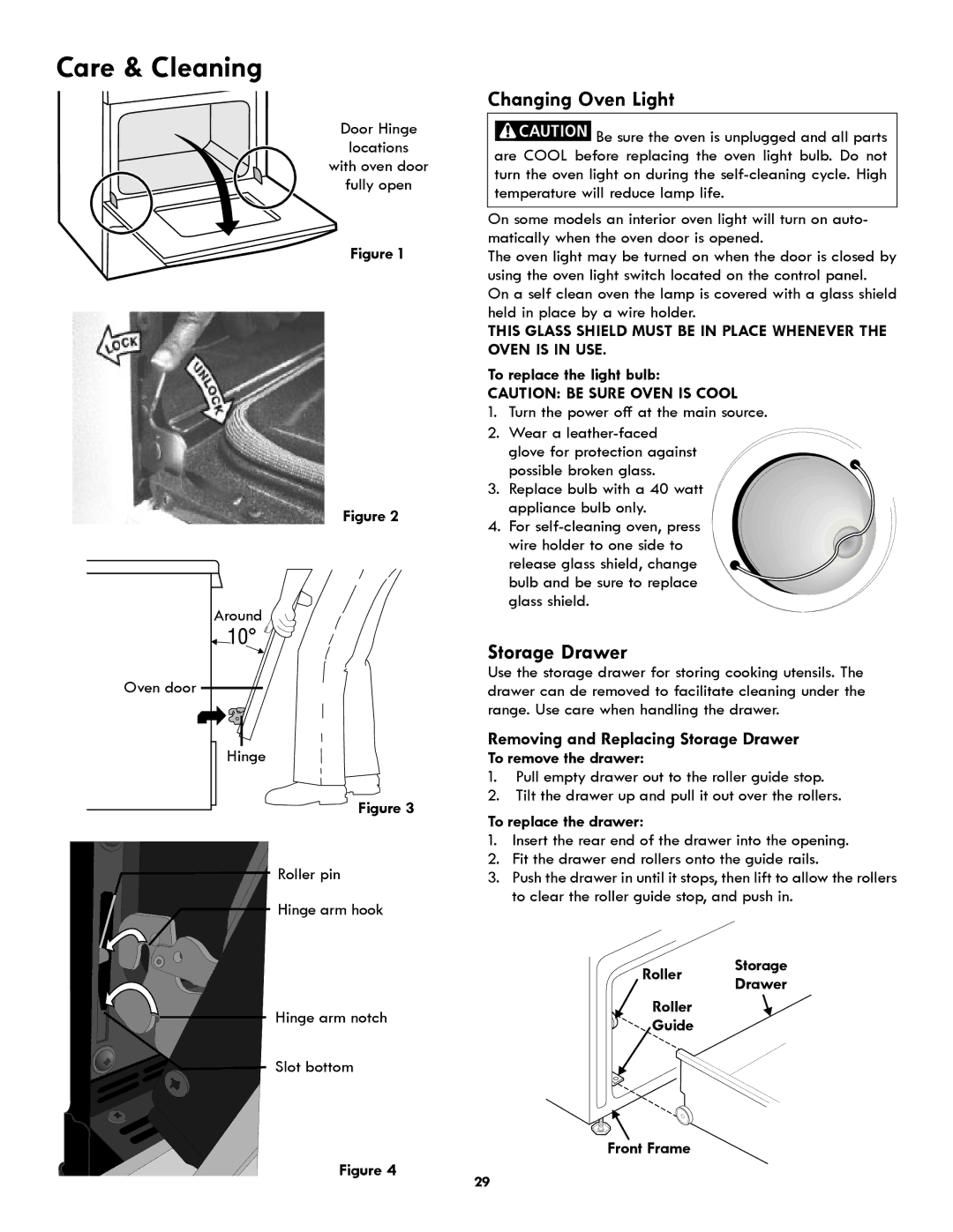 Kenmore PN 318205824A -1012, Electric Range Changing Oven Light, Removing and Replacing Storage Drawer 