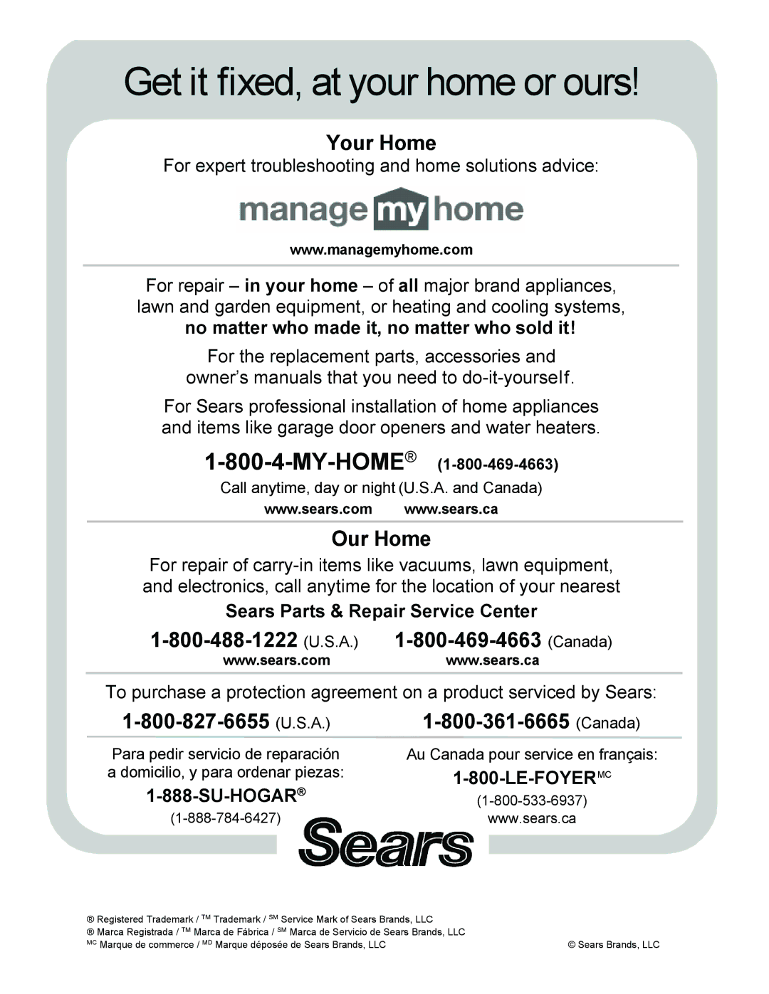 Kenmore Electric Range, PN 318205824A -1012 manuel dutilisation Sears Parts & Repair Service Center, Su-Hogar 