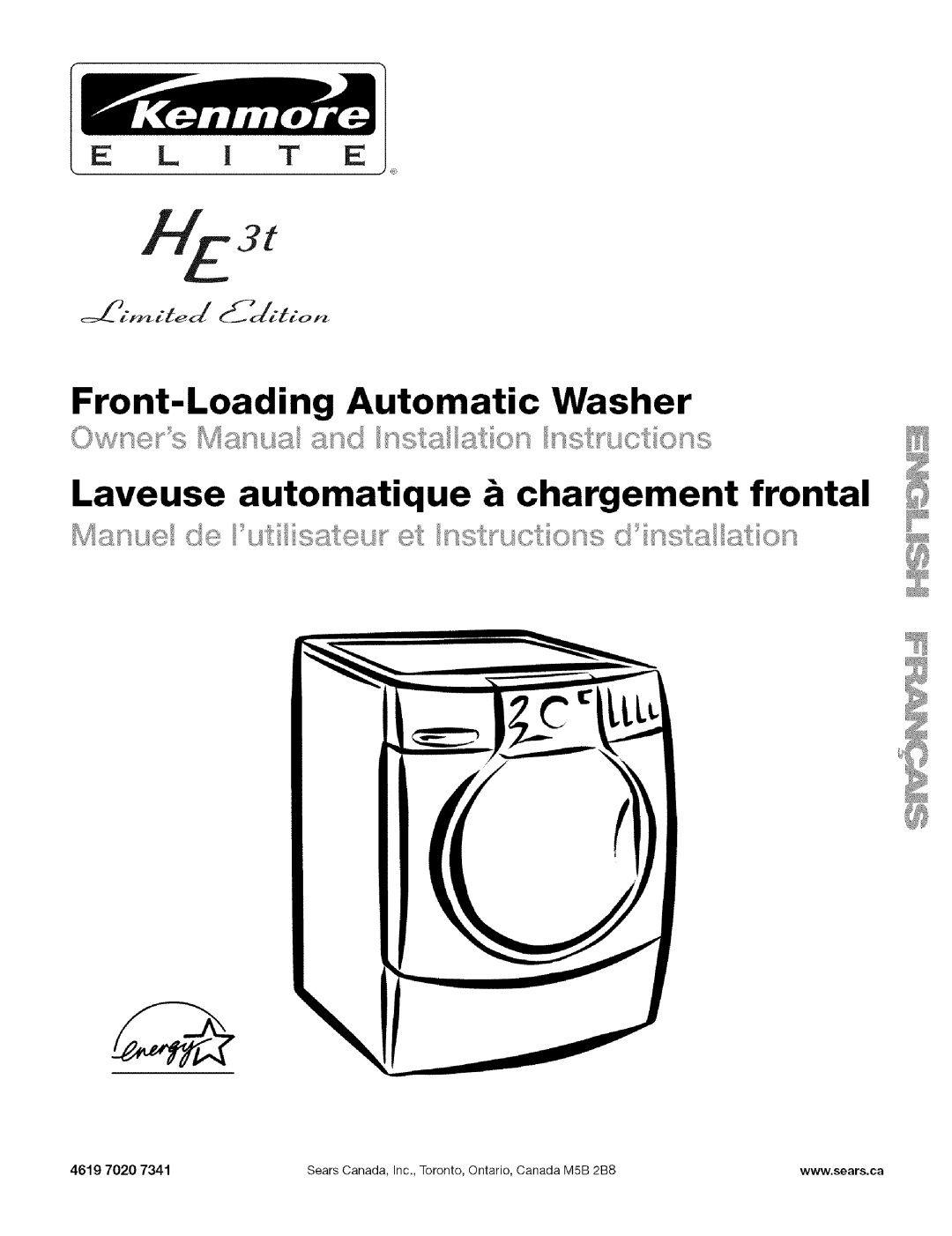 Kenmore HE3T manual H3t 