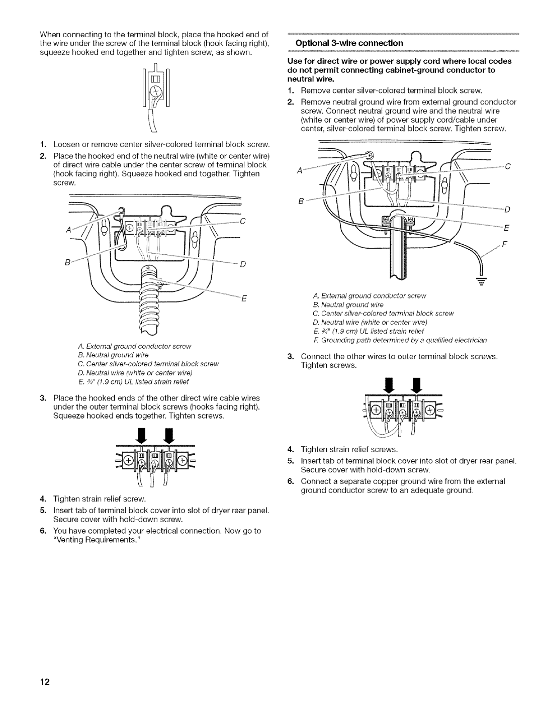 Kenmore I10.8808, I10.8809 manual Optional 3-wire connection 