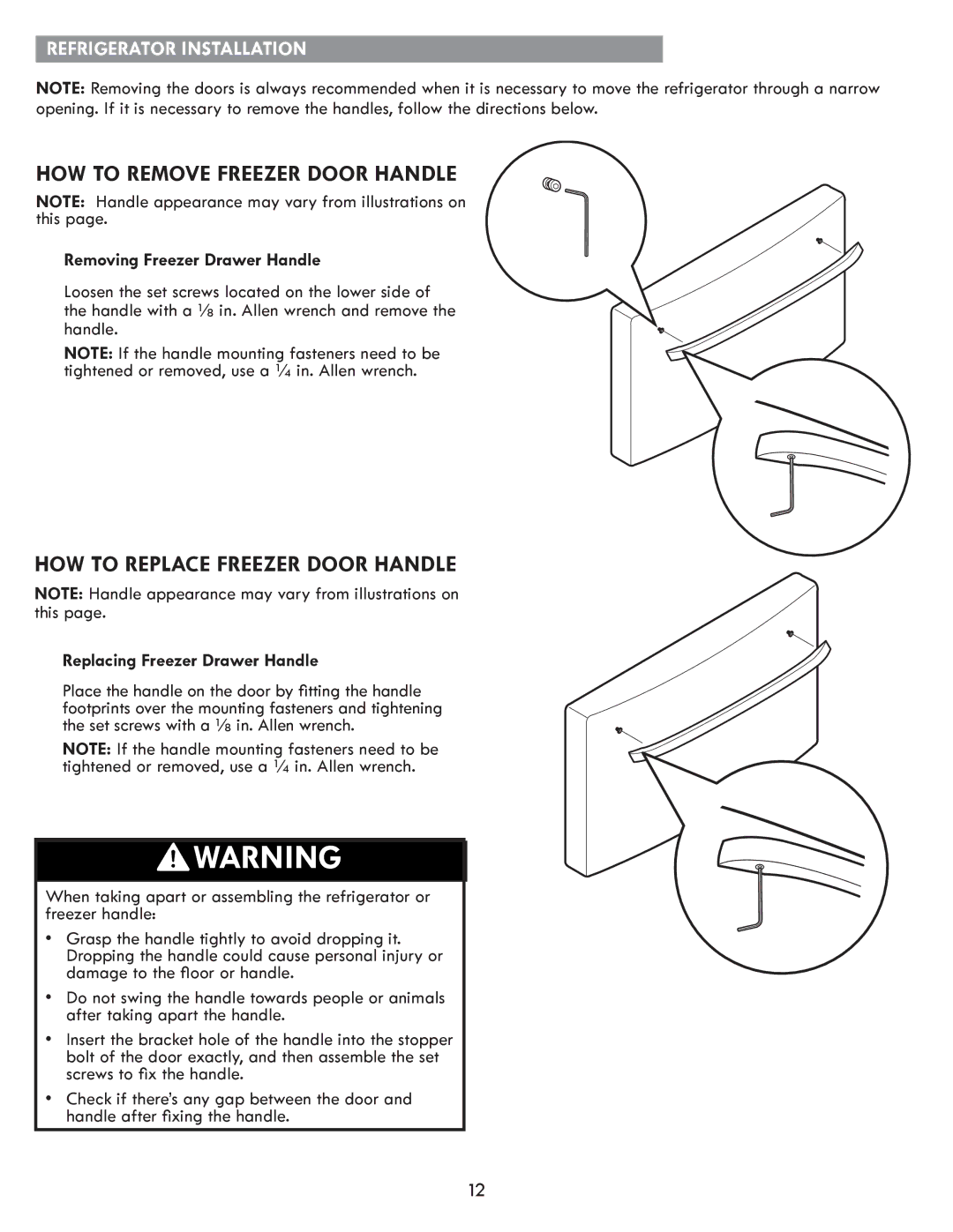 Kenmore kenmore HOW to Remove Freezer Door Handle, HOW to Replace Freezer Door Handle, Removing Freezer Drawer Handle 