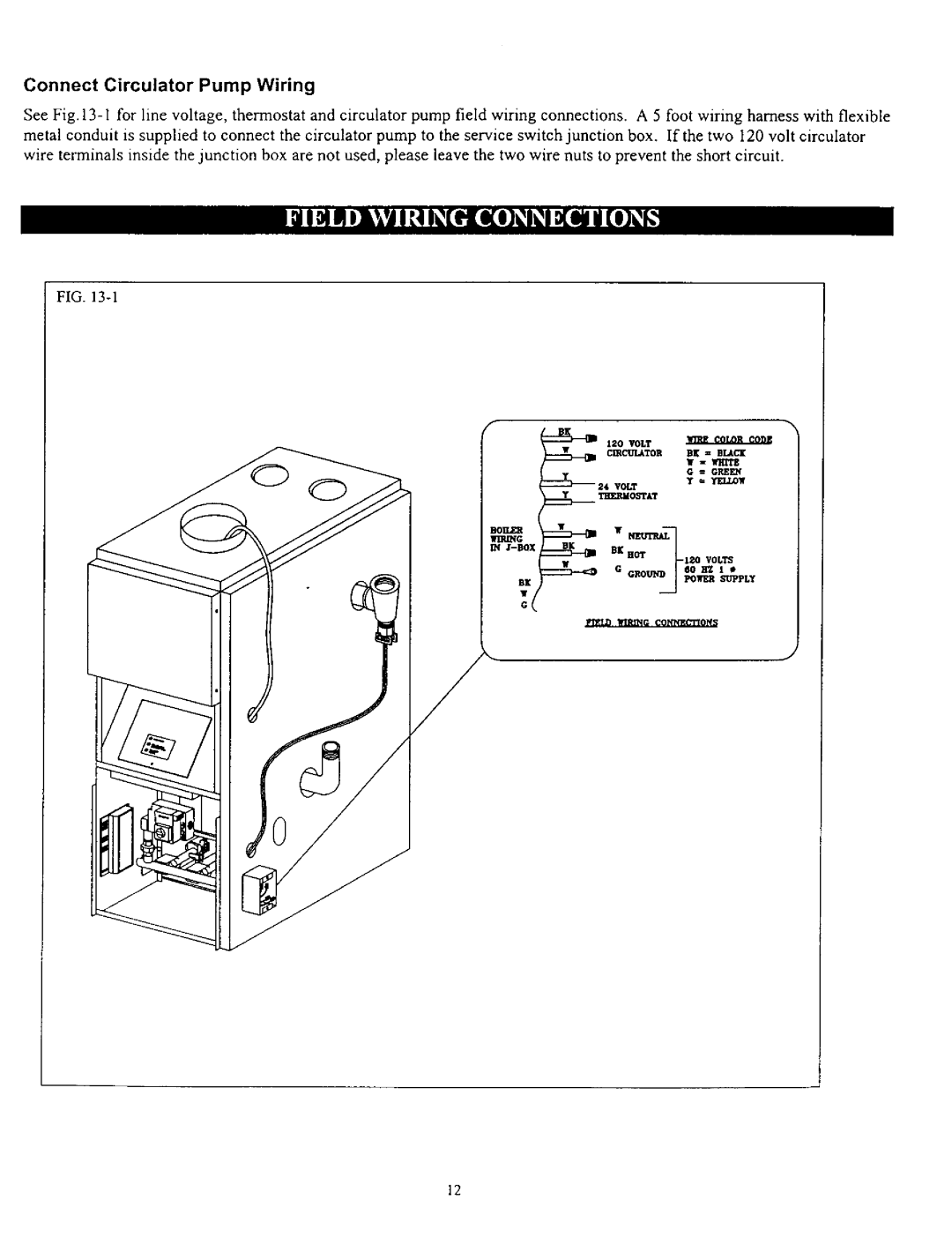 Kenmore KWX - 7V, KWX - 9V, KWX - 8V, KWX - 3V, KWX - 6V, KWX - 4V, KWX - 5V owner manual Connect Circulator Pump Wiring 