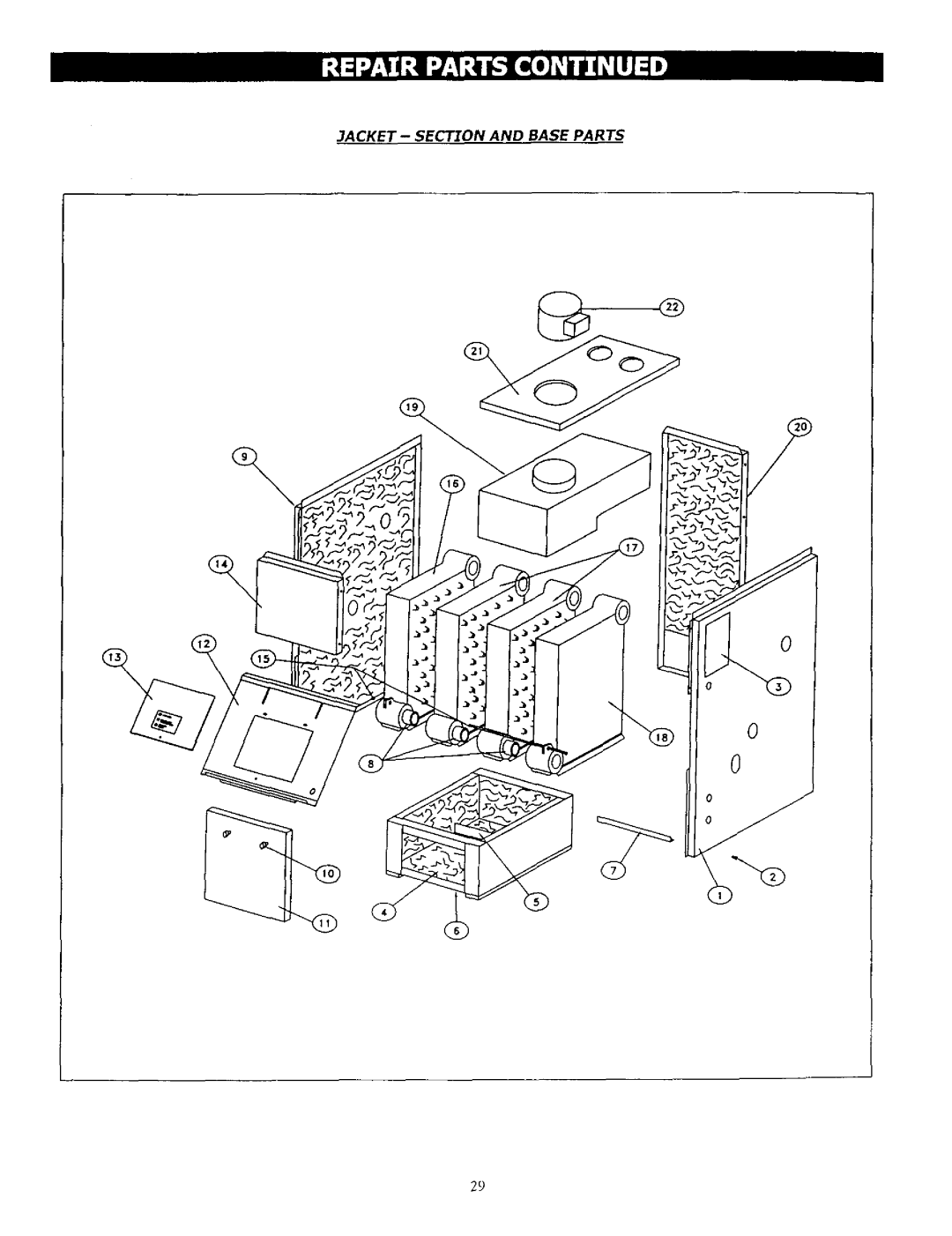 Kenmore KWX - 8V, KWX - 9V, KWX - 3V, KWX - 6V, KWX - 4V, KWX - 7V, KWX - 5V owner manual 3ACKET Section and Base Parts 